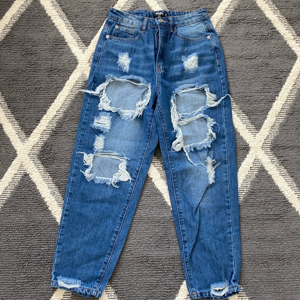 Missguided | high waisted mom jeans